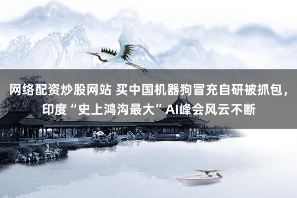 网络配资炒股网站 买中国机器狗冒充自研被抓包，印度“史上鸿沟最大”AI峰会风云不断